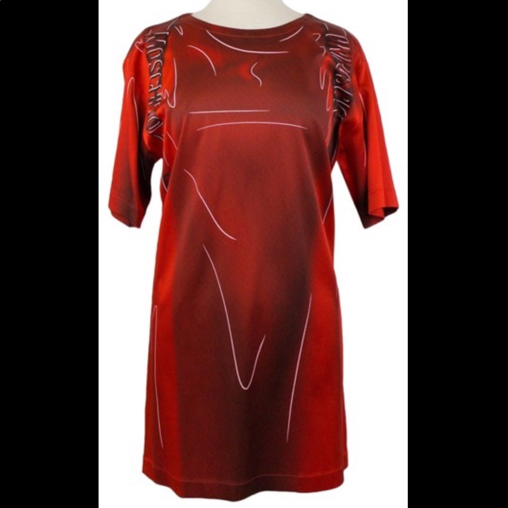Red Couture X Jeremy Scott Sleeve T-shirt Dress Tee Shirt
